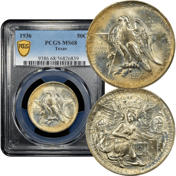 1936 Texas Commemorative Half Dollar (50c) Composite Image