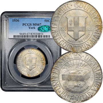 1936 York Commemorative Half Dollar (50c) Composite Image