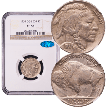 1937-D 3 Legs Buffalo Nickel (5c) Composite Image