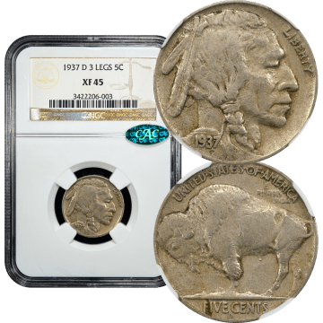 1937-D 3 Legs Buffalo Nickel (5c) Composite Image