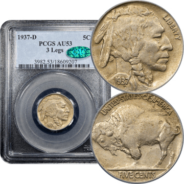 1937-D 3 Legs Buffalo Nickel (5c) Composite Image