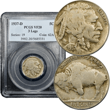 1937-D 3 Legs Buffalo Nickel (5c) Composite Image