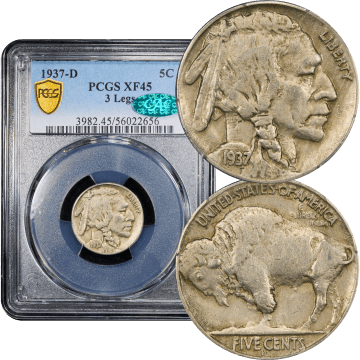 1937-D 3 Legs Buffalo Nickel (5c) Composite Image