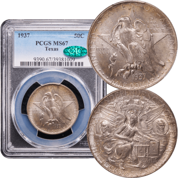 1937 Texas Commemorative Half Dollar (50c) Composite Image