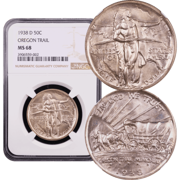 1938-D Oregon Commemorative Half Dollar (50c) Composite Image