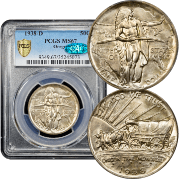 1938-D Oregon Commemorative Half Dollar (50c) Composite Image