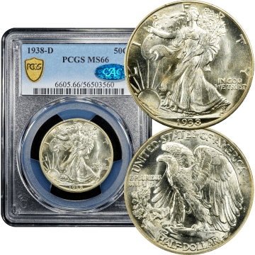 1938-D Walking Liberty Half Dollar (50c) Composite Image