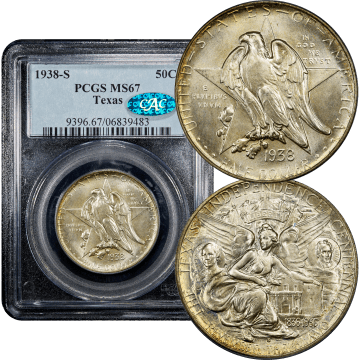 1938-S Texas Commem Half Dollar (50c) Composite Image