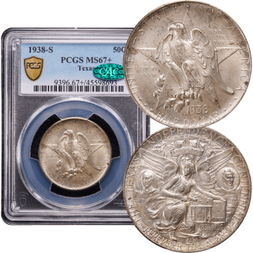 1938-S Texas Commemorative Half Dollar (50c) Composite Image
