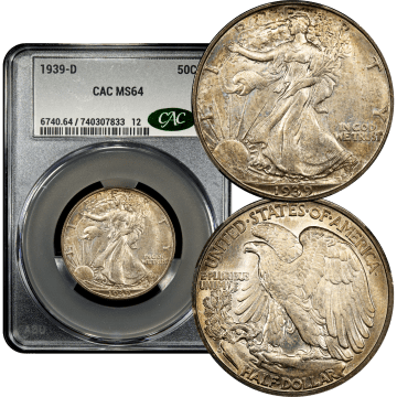 1939-D Walking Liberty Half Dollar (50c) Composite Image