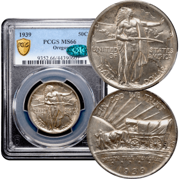 1939 Oregon Commemorative Half Dollar (50c) Composite Image