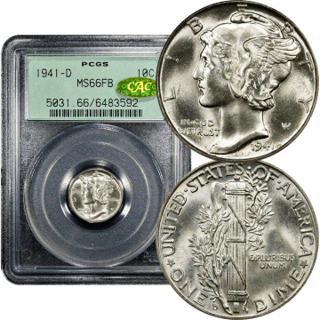 1941-D Mercury Dime (10c) OGH Composite Image