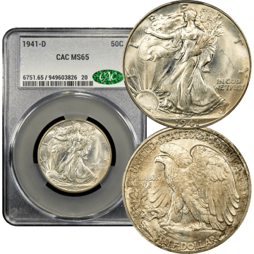 1941-D Walking Liberty Half Dollar (50c) Composite Image