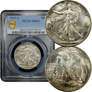 1941-S Walking Liberty Half Dollar (50c) Composite Image
