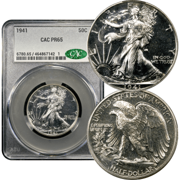 1941 Walking Liberty Half Dollar (50c) Composite Image