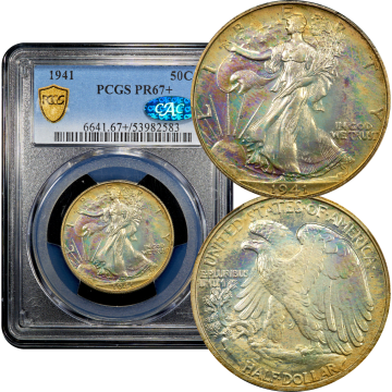 1941 Walking Liberty Half Dollar (50c) Composite Image