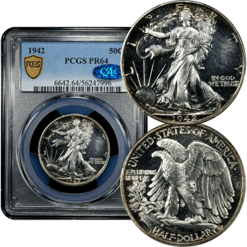 1942 Walking Liberty Half Dollar (50c) Composite Image