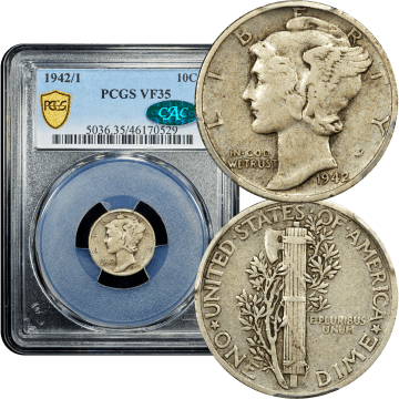 1942/1 Mercury Dime (10c) Composite Image