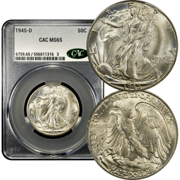 1945-D Walking Liberty Half Dollar (50c) Composite Image