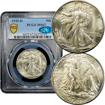 1945-D Walking Liberty Half Dollar (50c) Composite Image