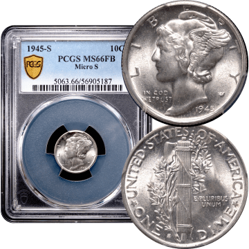 1945-S Micro S Mercury Dime (10c) Composite Image