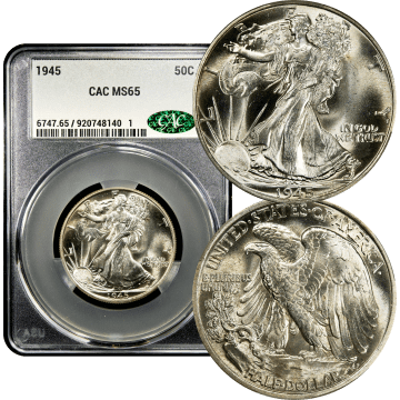 1945 Walking Liberty Half Dollar (50c) Composite Image