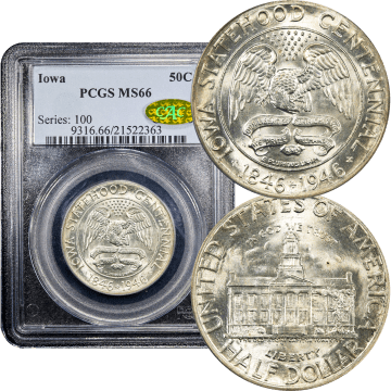 1946 Iowa Commemorative Half (50c) Composite Image