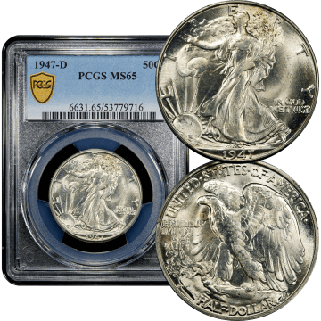 1947-D Walking Liberty Half Dollar (50c) Composite Image