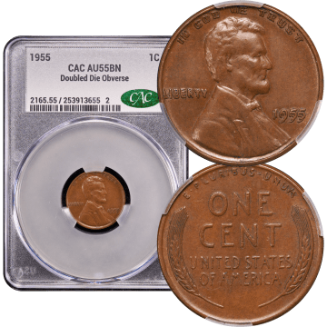 1955 Doubled Die Lincoln Cent (1c) Composite Image