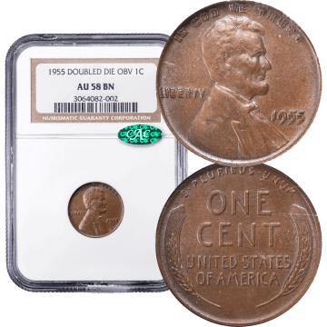 1955 Doubled Die Lincoln Cent (1c) Composite Image
