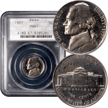 1957 Jefferson Nickel Doily Composite Image