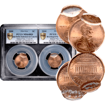 2000 Lincoln Cent (1c) Error - Mated Pair Composite Image