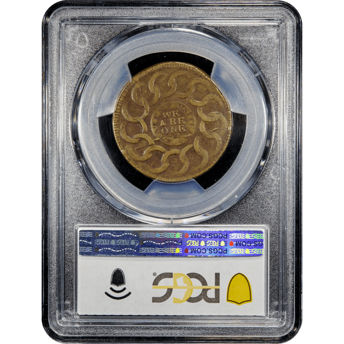 1787 Fugio Cent (1c) Newman 9-P SLAB Image