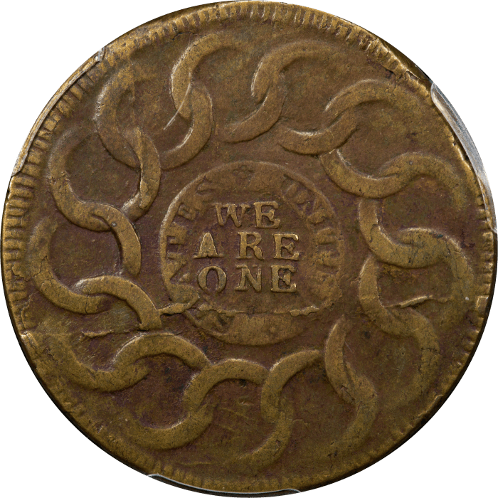 1787 Fugio Cent (1c) Newman 9-P REVERSE Image