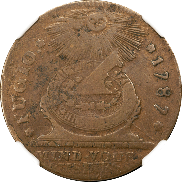 1787 Fugio Cent (1c) States United 4 Cinq Obverse Image