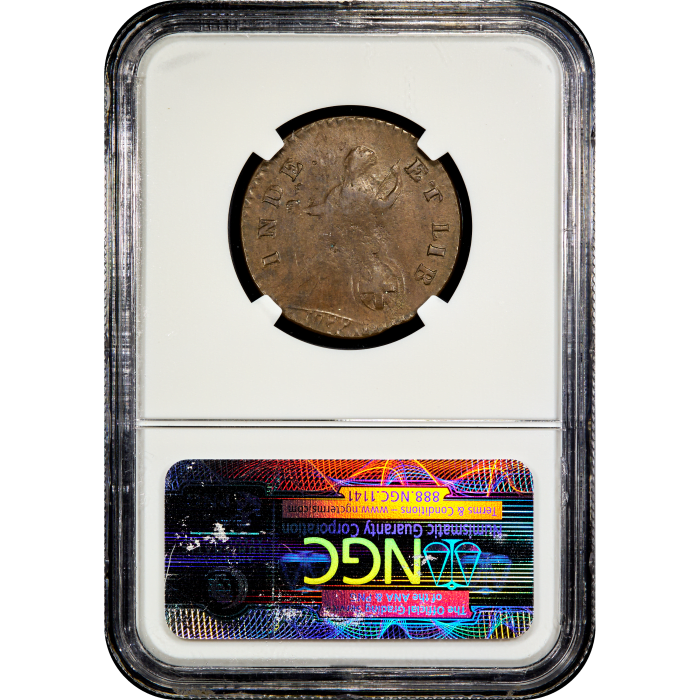 1788 Vermont Half Penny (1/2p) Bust Right Reverse Slab Image