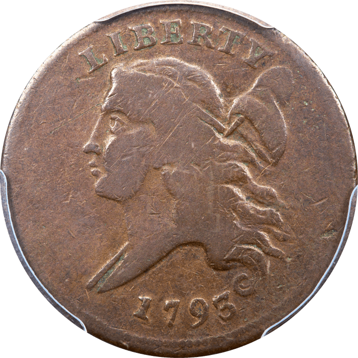 1793 Liberty Cap Half Cent (1/2c) Obverse Image