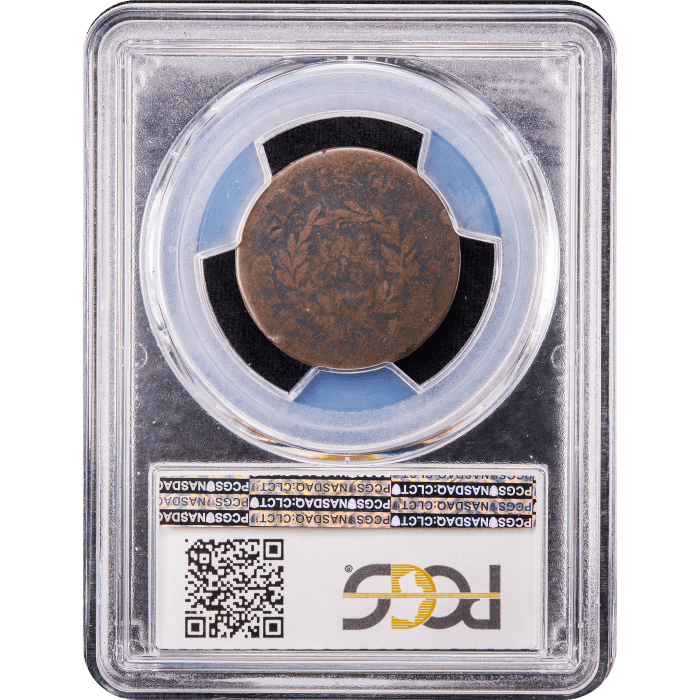 1793 Wreath Cent (1c) Lettered Edge Reverse Slab Image