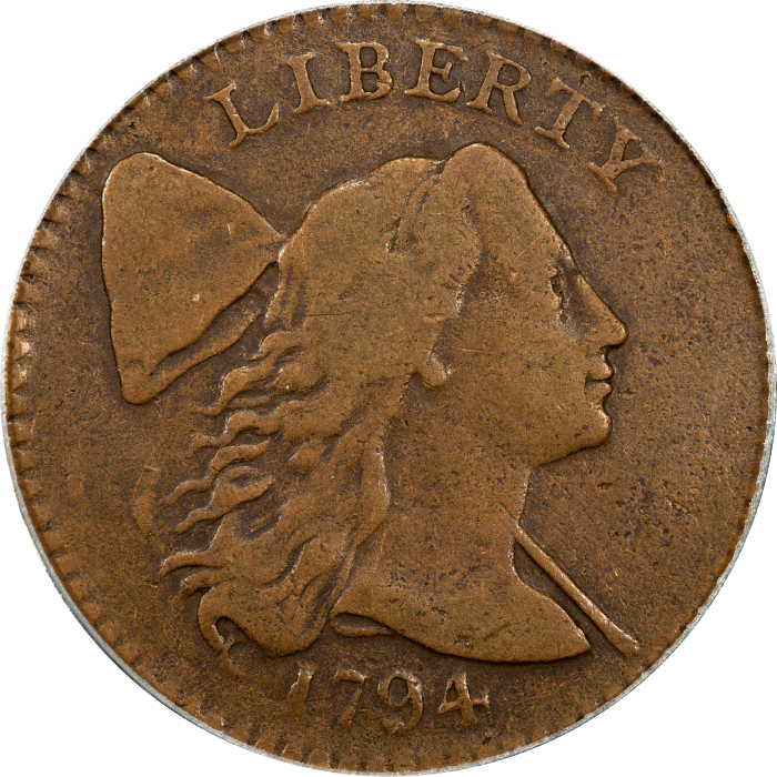 1794 Liberty Cap Large Cent (1c) OGH Ex-Eliasberg OBVERSE Image