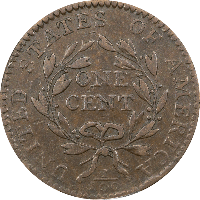 1794 Liberty Cap Large Cent (1c) S-58 REVERSE Image
