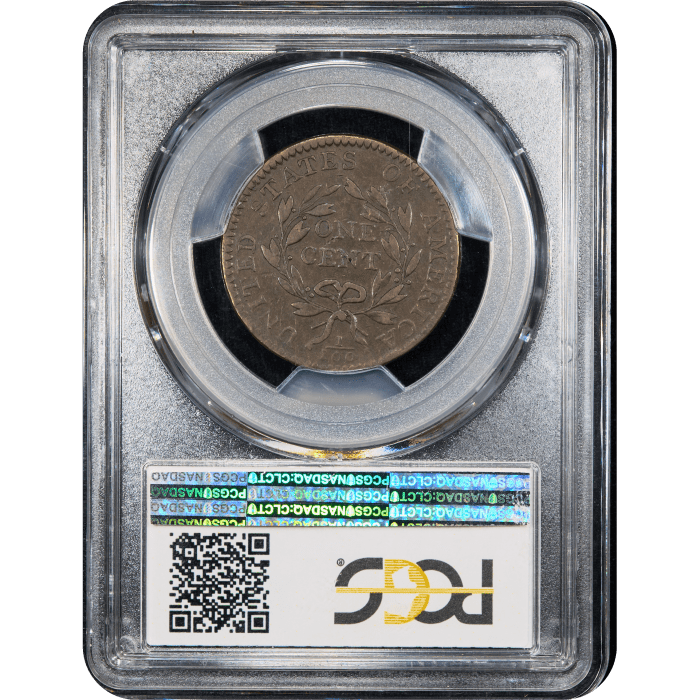 1794 Liberty Cap Large Cent (1c) S-58 Reverse Slab Image