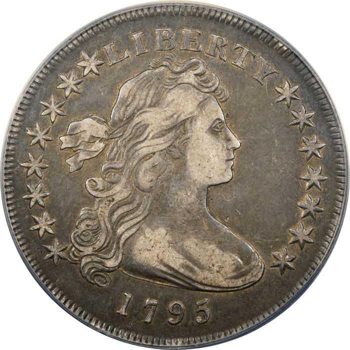 1795 Draped Bust Dollar ($1) Off-Center OBVERSE Image