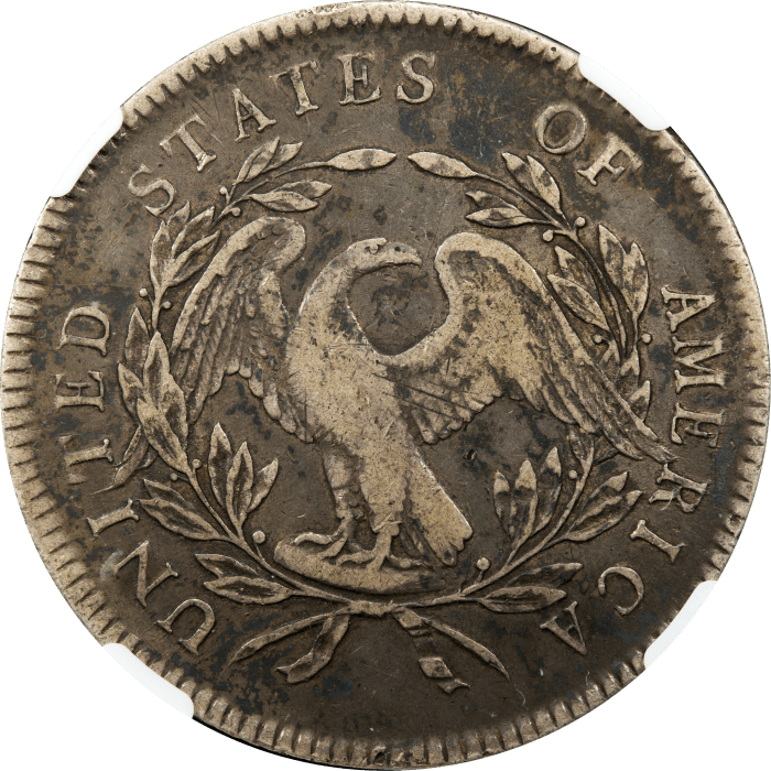 1795 Flowing Hair Dollar ($1) 3 Leaves Reverse Image