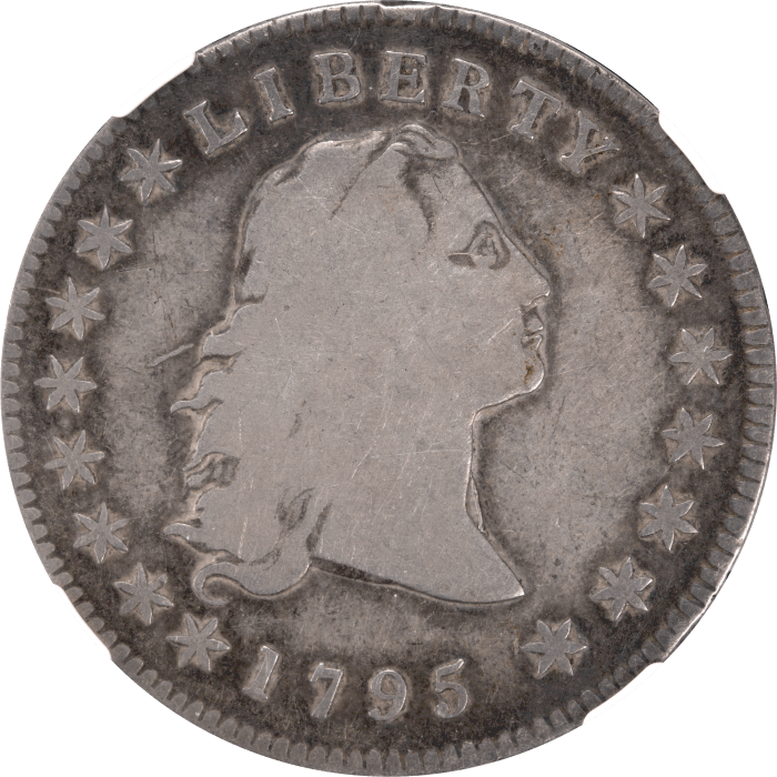1795 Flowing Hair Dollar ($1) 3 Leaves Obverse Image