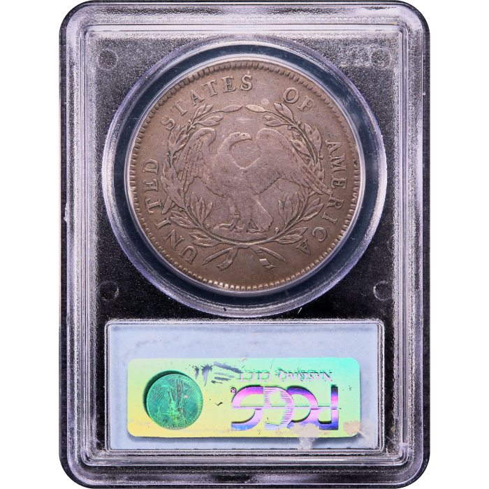 1795 Flowing Hair Dollar ($1) 3 Leaves Reverse Slab Image