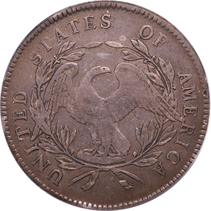 1795 Flowing Hair Dollar ($1) 3 Leaves Reverse Image