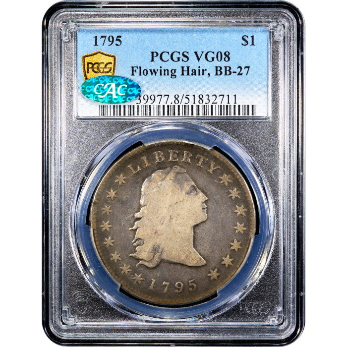 1795 Flowing Hair Dollar ($1) BB-27 SLAB Image