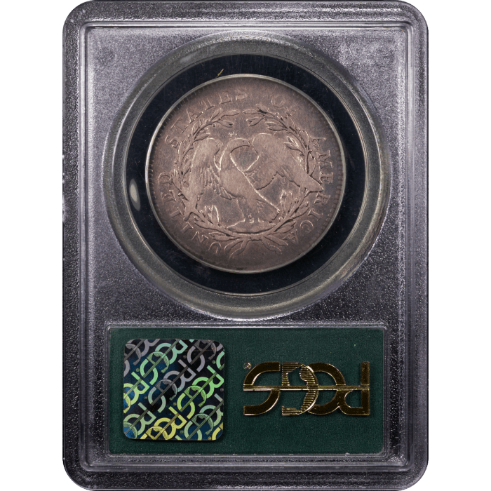 1795 Flowing Hair Half Dollar (50c) 2 Leaves Reverse Slab Image