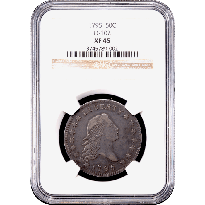 1795 Flowing Hair Half Dollar (50c) Obverse Slab Image