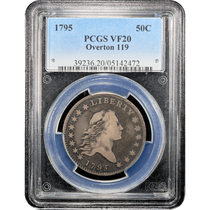 1795 Flowing Hair Half Dollar (50c) O-119 Obverse Slab Image